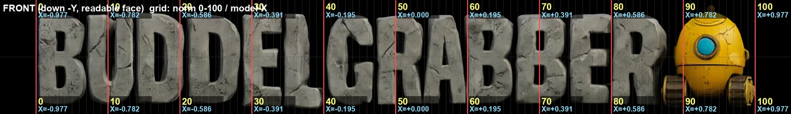 Assembled 3D logo render